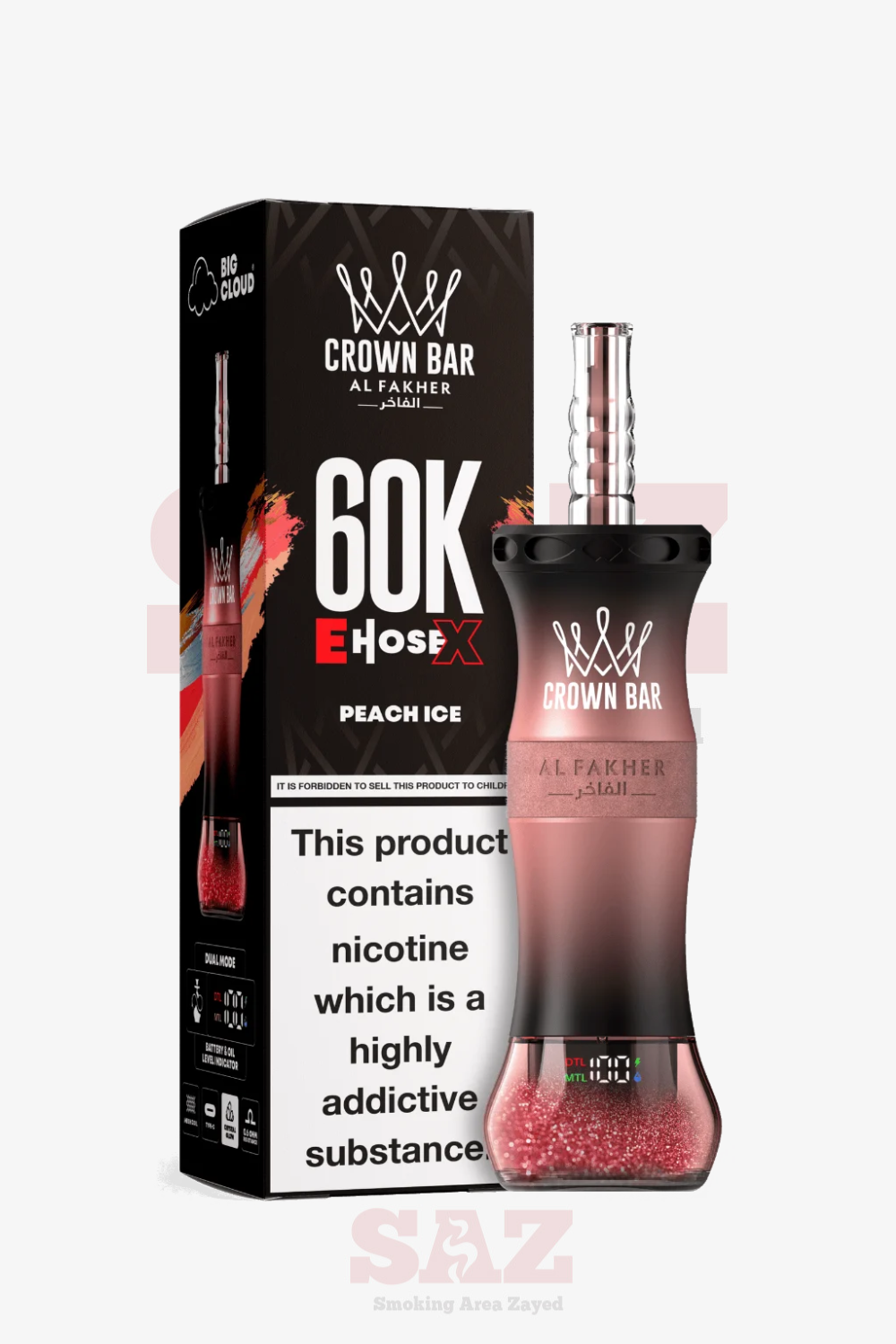 Al Fakher Crown Bar E Hose X 60000 60k Puffs Disposable