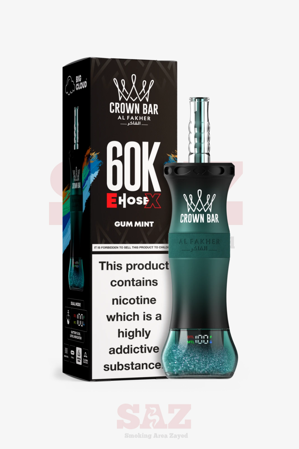 Al Fakher Crown Bar E Hose X 60000 60k Puffs Disposable