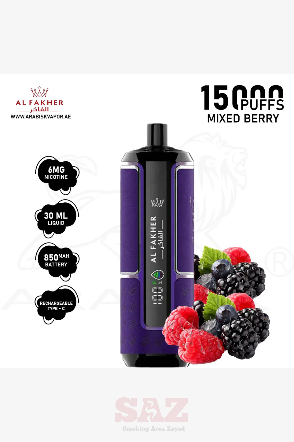 AL FAKHER CROWN BAR PRO MAX 15000 PUFFS 6MG