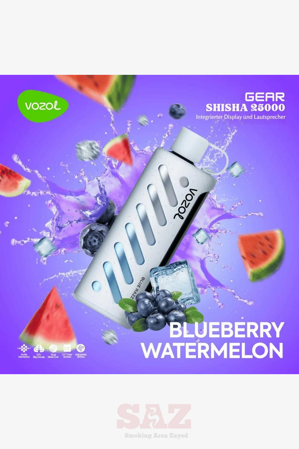 VOZOL GEAR SHISHA 25000 (3% Nic.) SAZ STORE VOZOL GEAR SHISHA 25000 (3% Nic.) SAZ STORE